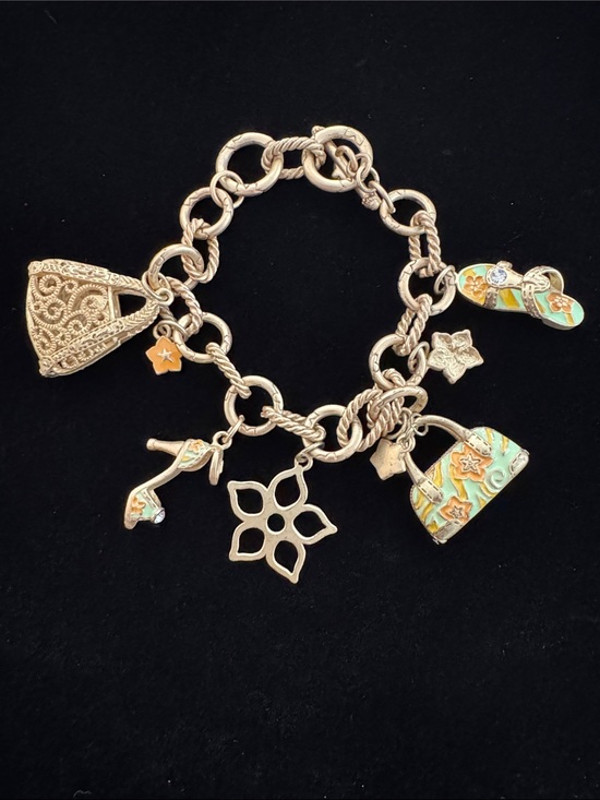 Jewelry - Unbranded Matte Gold-Tone Multi Charm Bracelet